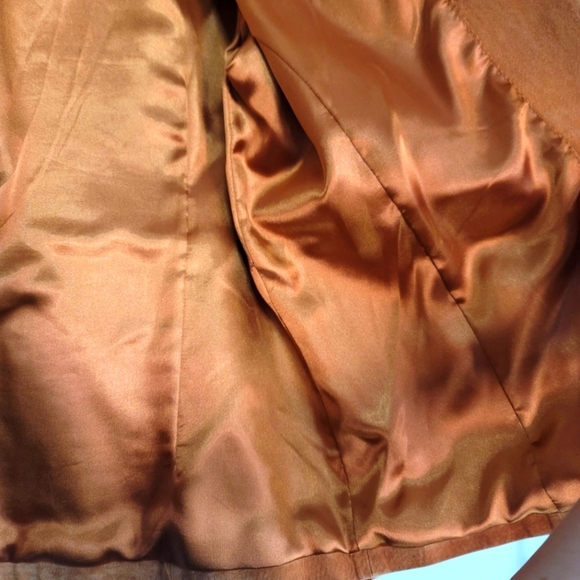 Vintage LAURA ASHLEY Burnt Orange Suede Lightweight Jacket/blazer Sz M - Picture 8 of 10